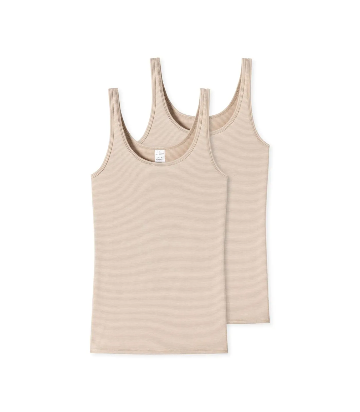 SCHIESSER topje 2 pack modal essentials tank tops sand beige