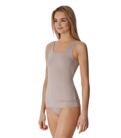 SCHIESSER topje 2 pack modal essentials tank tops sand beige