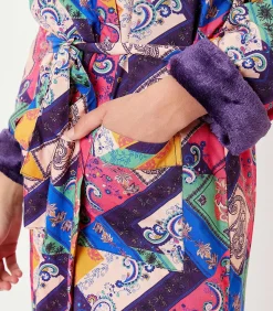 La Fiancée TOUDOU met fleece gevoerde kimono lightPink Outlet