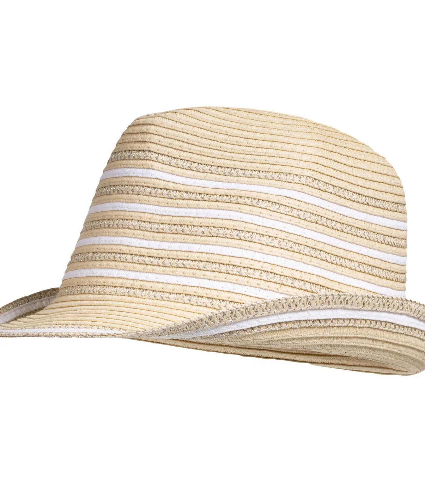 ISOTONER Trilby dameshoed, gestreept silver Hot