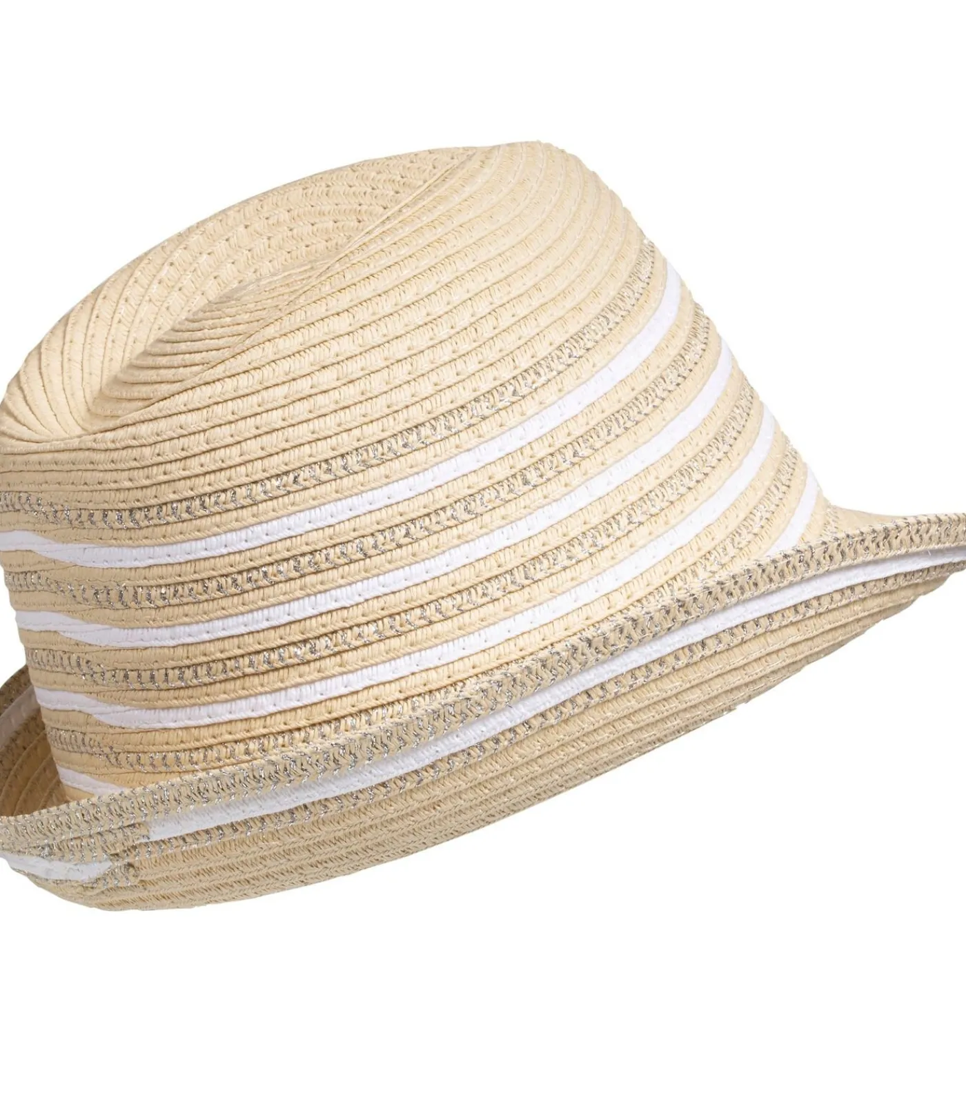 ISOTONER Trilby dameshoed, gestreept silver Hot