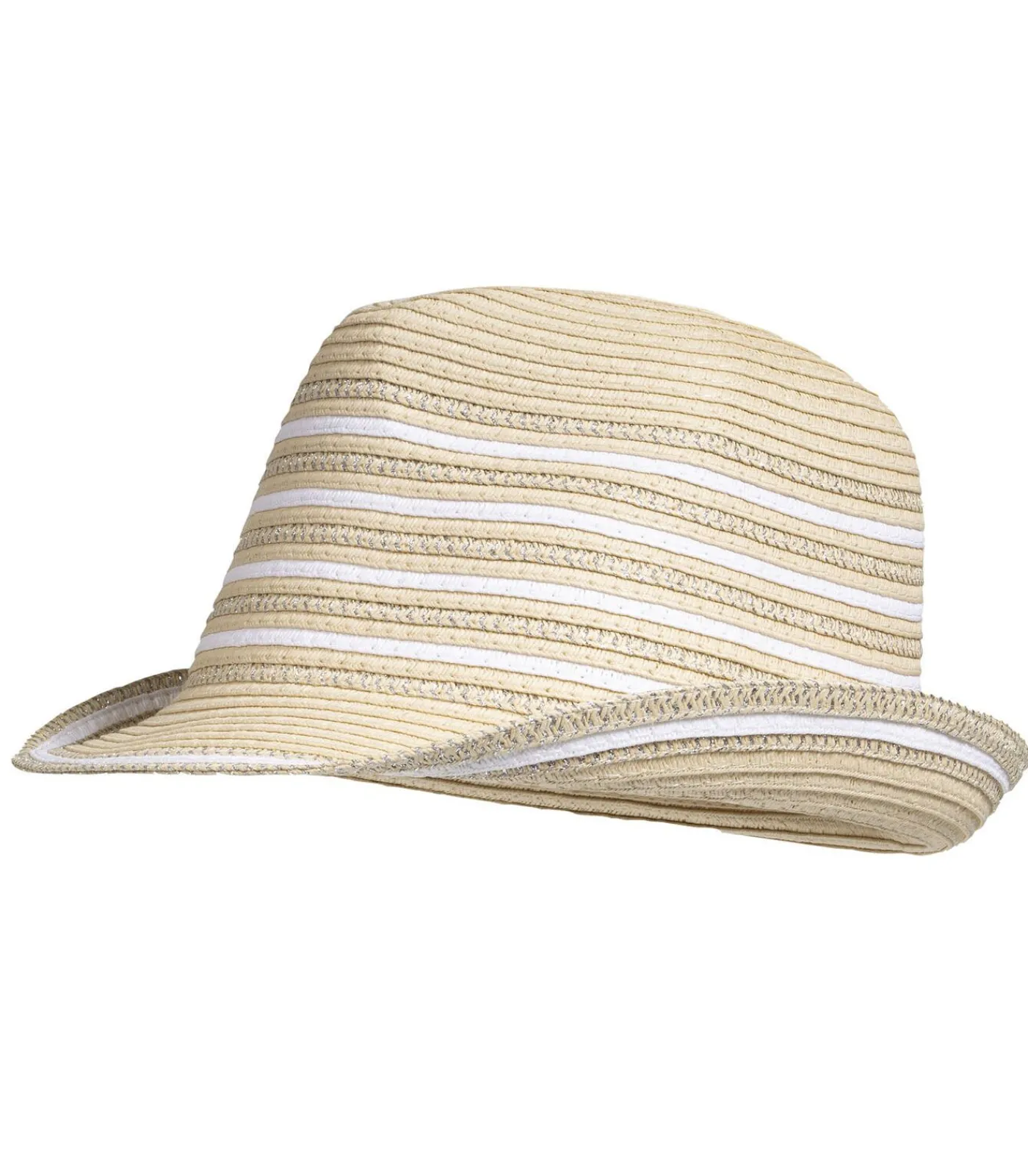 ISOTONER Trilby dameshoed, gestreept silver Hot
