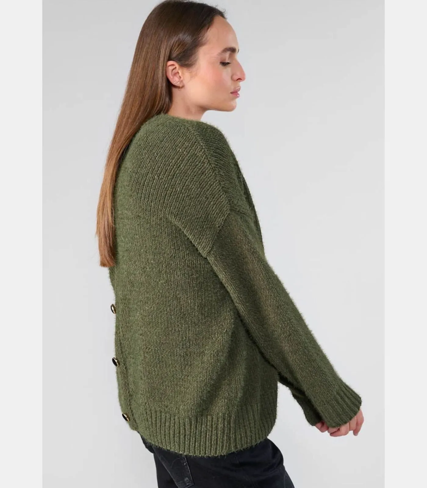 Le Temps des Cerises Trui DAISY green Clearance