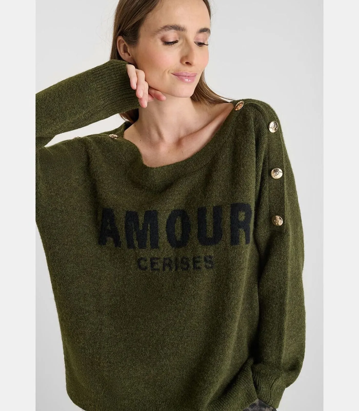 Le Temps des Cerises Trui GALLI green Online