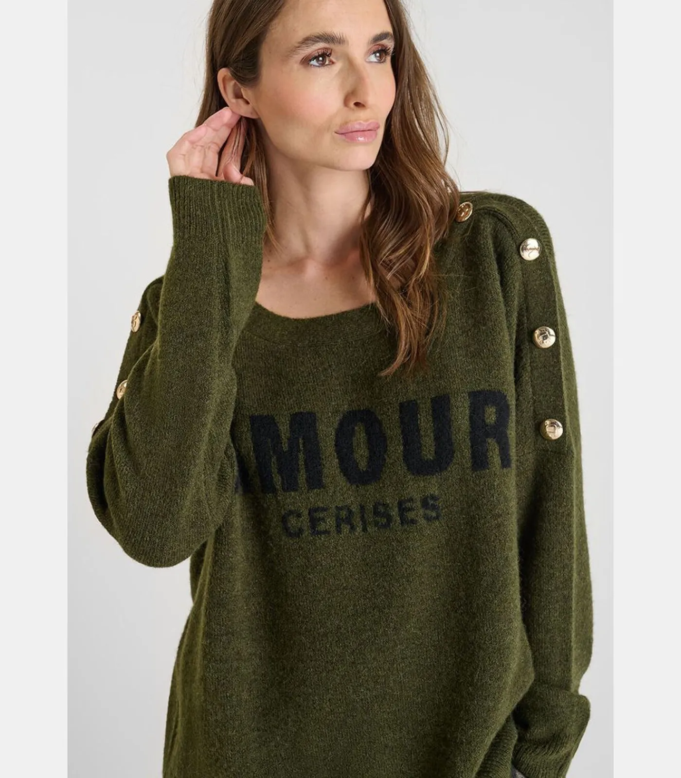 Le Temps des Cerises Trui GALLI green Online