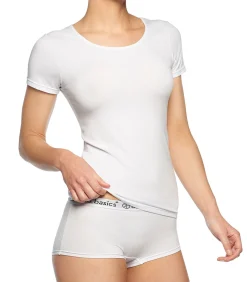 Bamboo basics T-shirt KATE Set van 6 white Best