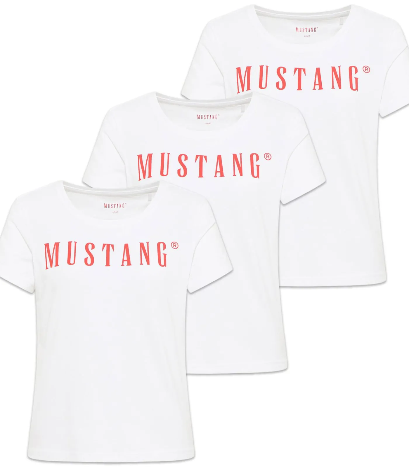Mustang T-shirt Style Alma 3P Set van 3 white Hot
