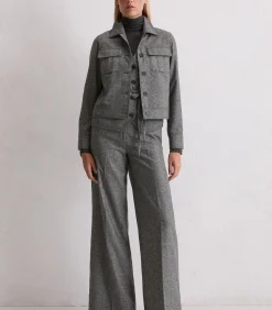 Marc O'Polo Tweed jasje relaxed cropped darkGrey Sale