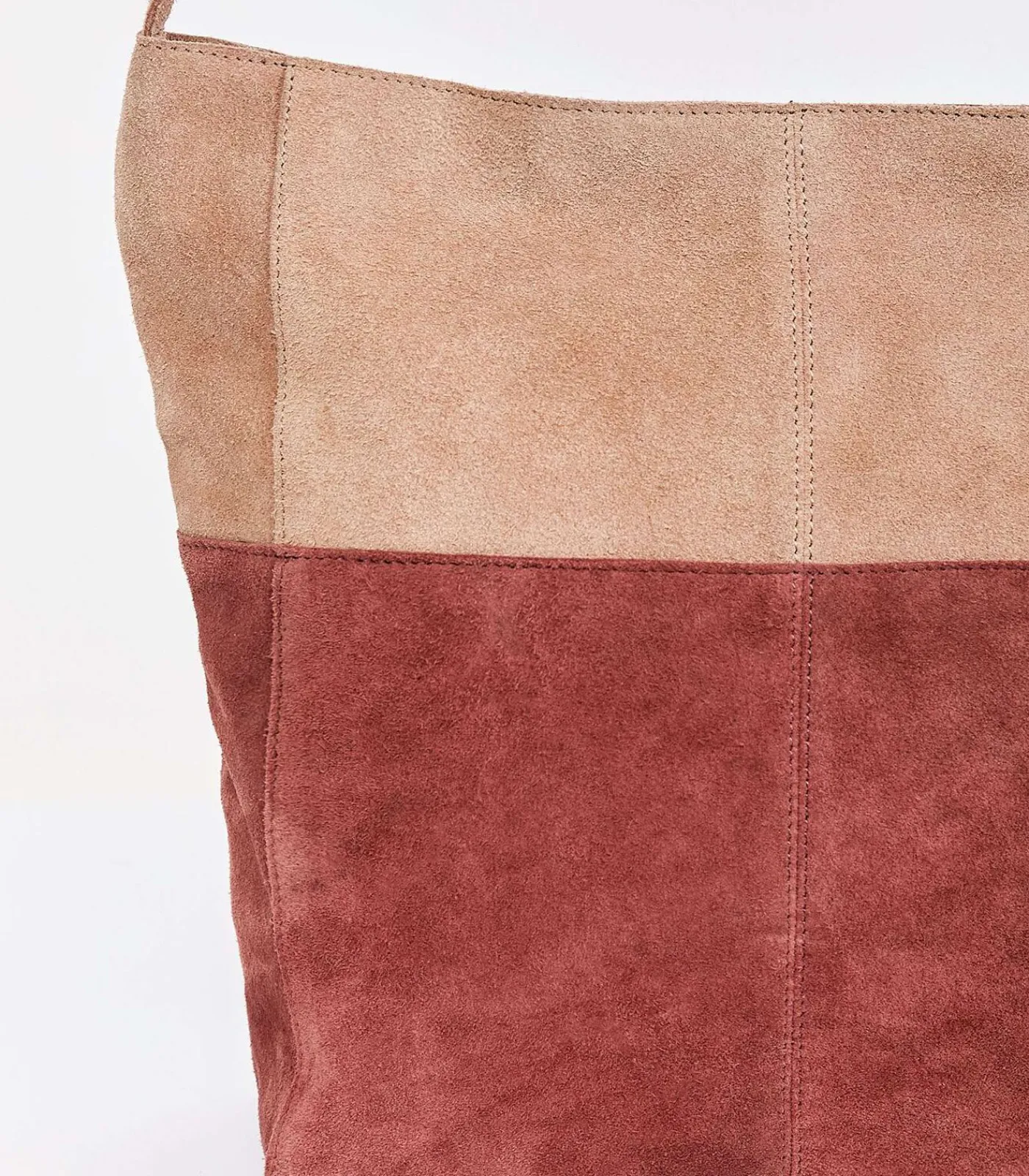 La Fiancée Twee-kleurige suède schoudertas CLOVER beige Discount