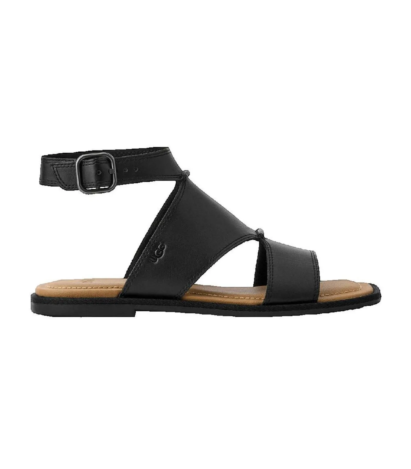 UGG Delray leren sandalen voor dames in zwart black Clearance