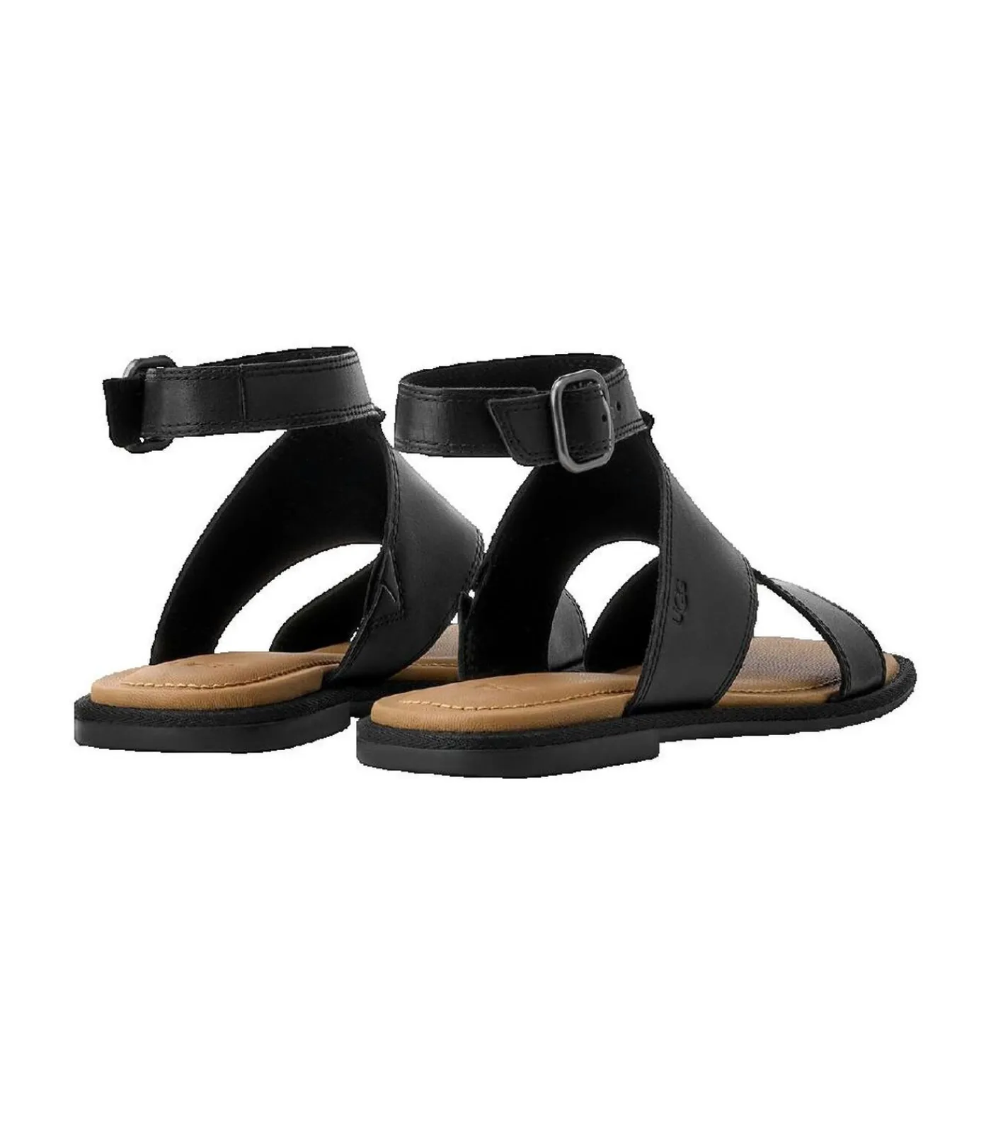 UGG Delray leren sandalen voor dames in zwart black Clearance