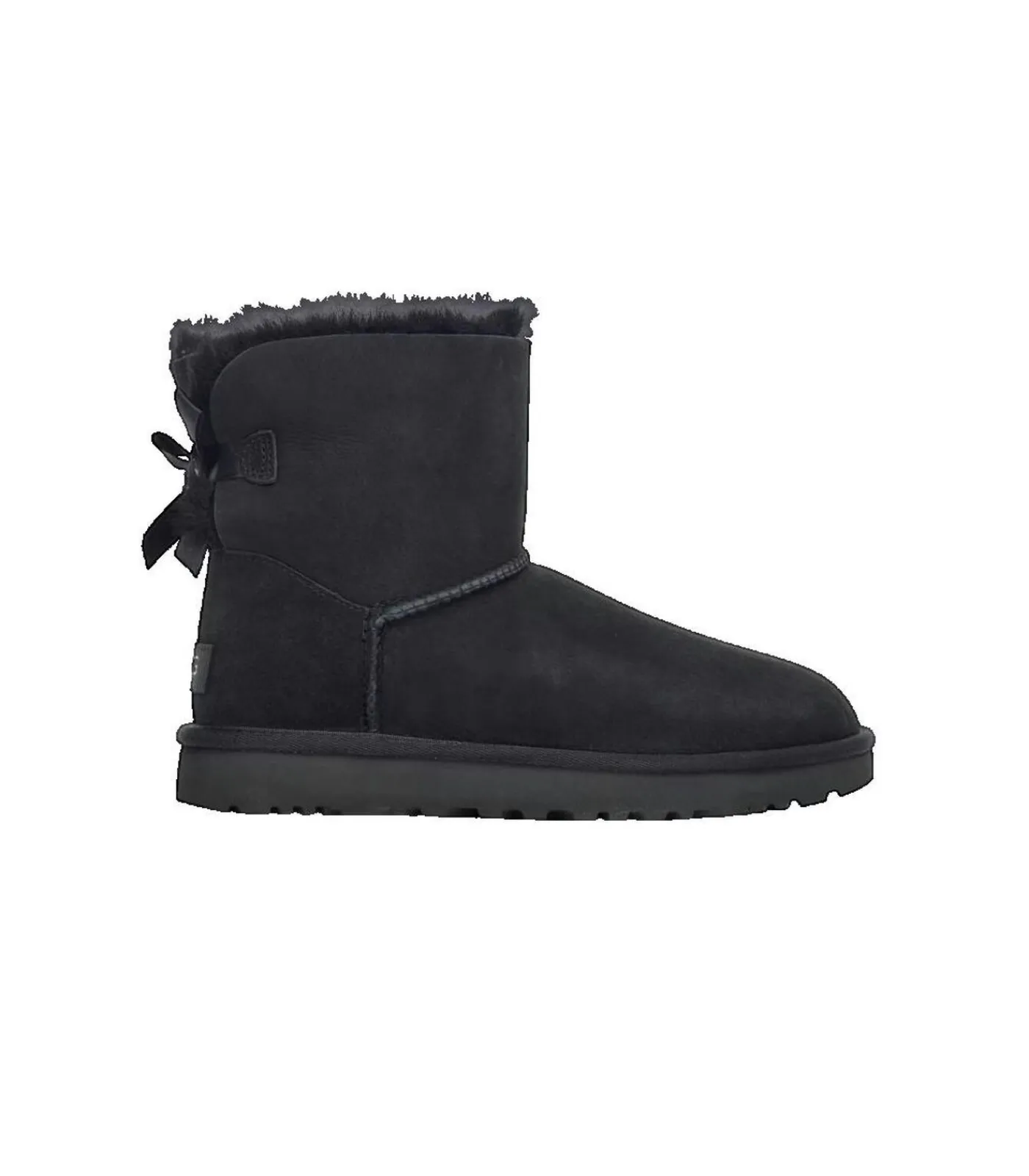 UGG Mini Bailey Bow II suède laarzen zwart dames black Sale