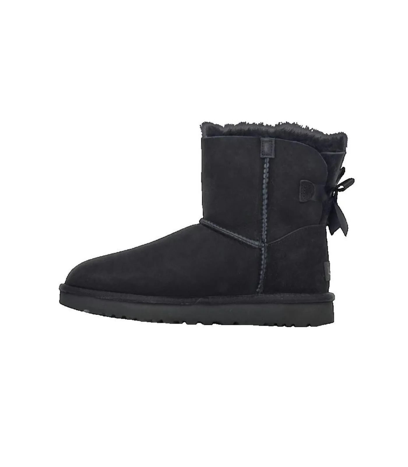 UGG Mini Bailey Bow II suède laarzen zwart dames black Sale