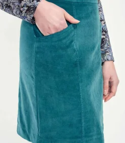 La Fiancée Uitlopende fluwelen rok DELHI darkBlue Discount