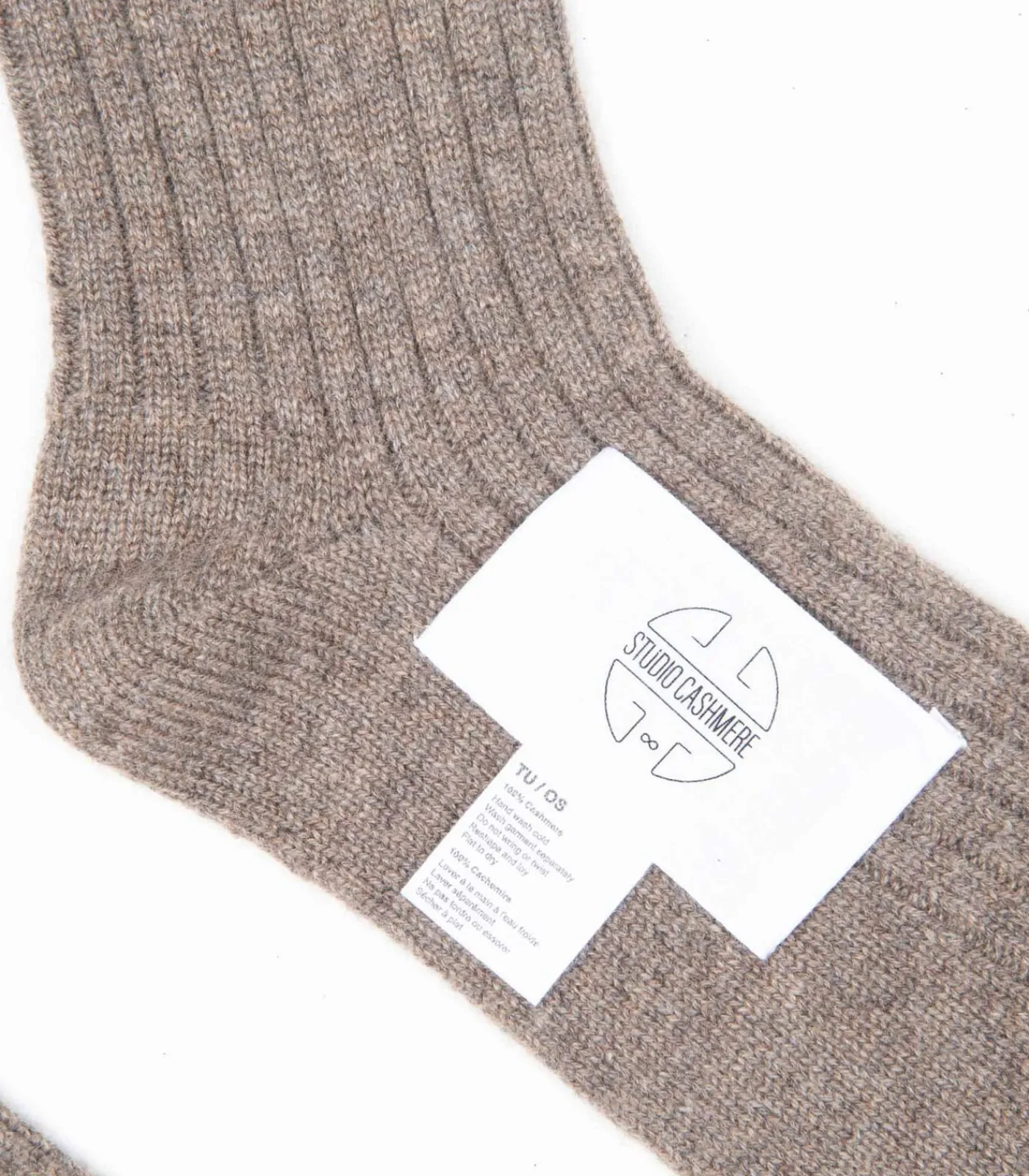 Studio Cashmere8 UNI 13 Traditionele rib 4-draads - 100% kasjmier taupe
