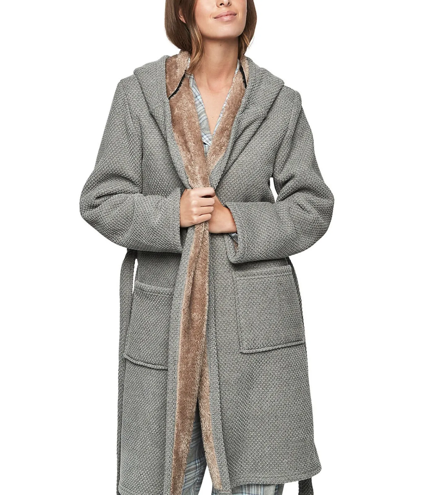 SELMARK Uniseks badjas met kap PC1 STYLE ADD gray New