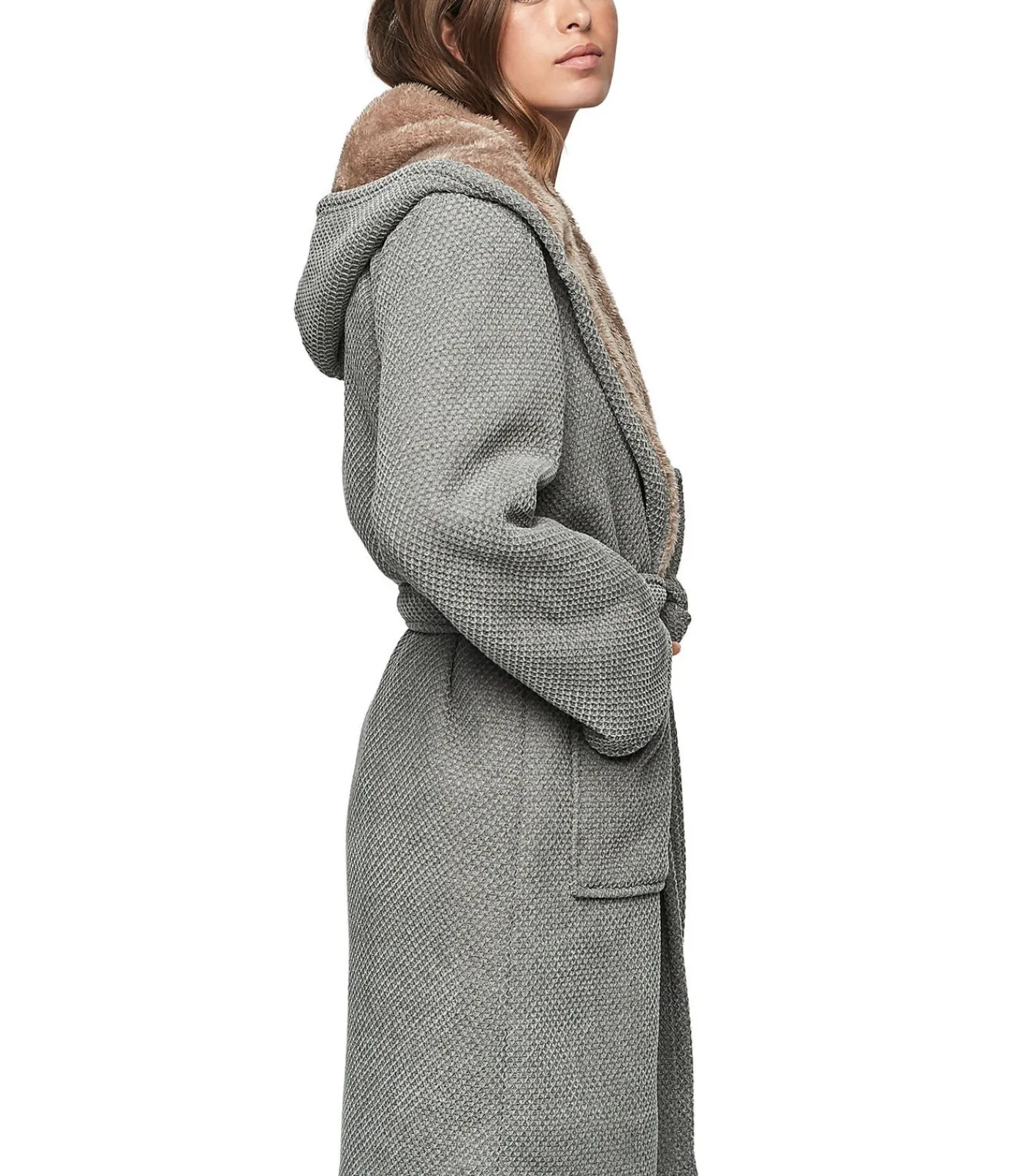SELMARK Uniseks badjas met kap PC1 STYLE ADD gray New