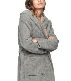 SELMARK Uniseks badjas met kap PC1 STYLE ADD gray New