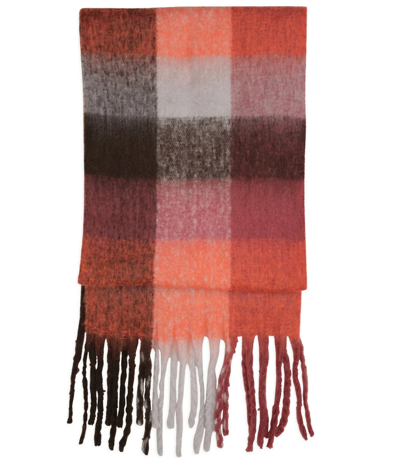 J&JOY Veelkleurige vierkante sjaal met franje multicolor Clearance