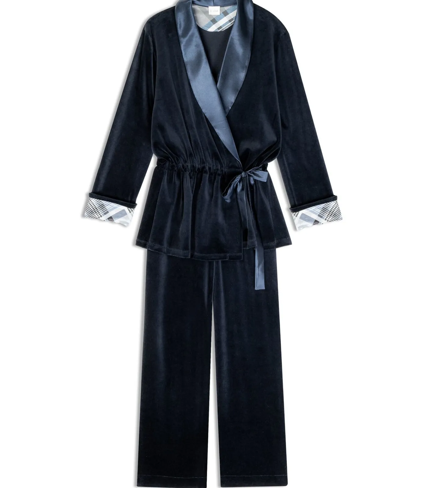 LE CHAT Velours homewear-set BRADLEY 126 blue