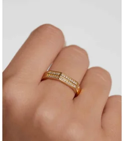 PDPAOLA Verguld zilveren ring Olympia gold Sale