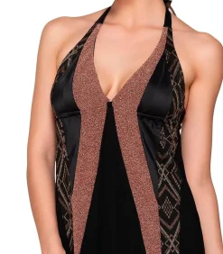 LUNA V-hals zomer maxi jurk MANHATTAN multicolor Sale
