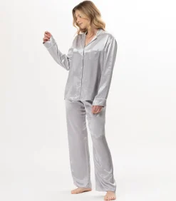 LE CHAT Viscose pyjama met knopen DARCY 106 gray Outlet