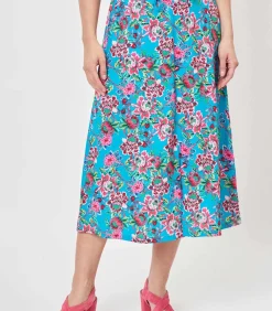 La Fiancée Vloeiende midirok ADELINA van Ecovero blue Outlet