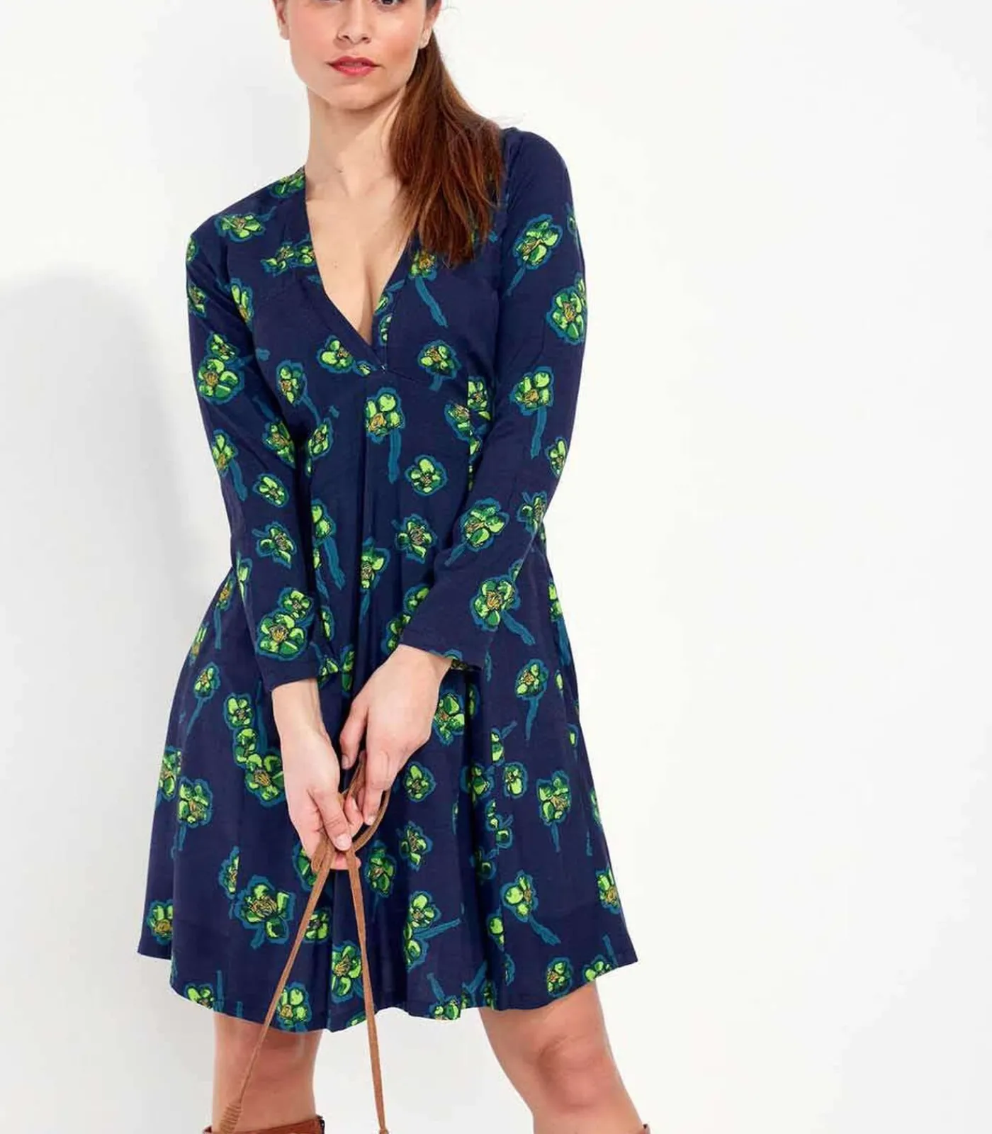La Fiancée Vloeiende uitlopende jurk bedrukt MIRZAPUR darkBlue Outlet