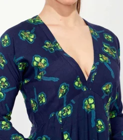 La Fiancée Vloeiende uitlopende jurk bedrukt MIRZAPUR darkBlue Outlet