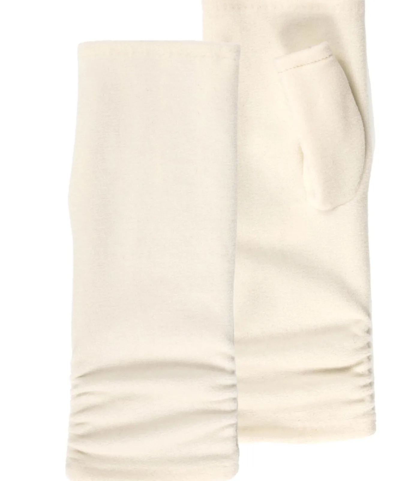 ISOTONER Wanten van gerecycled fleece voor dames Wit white Outlet