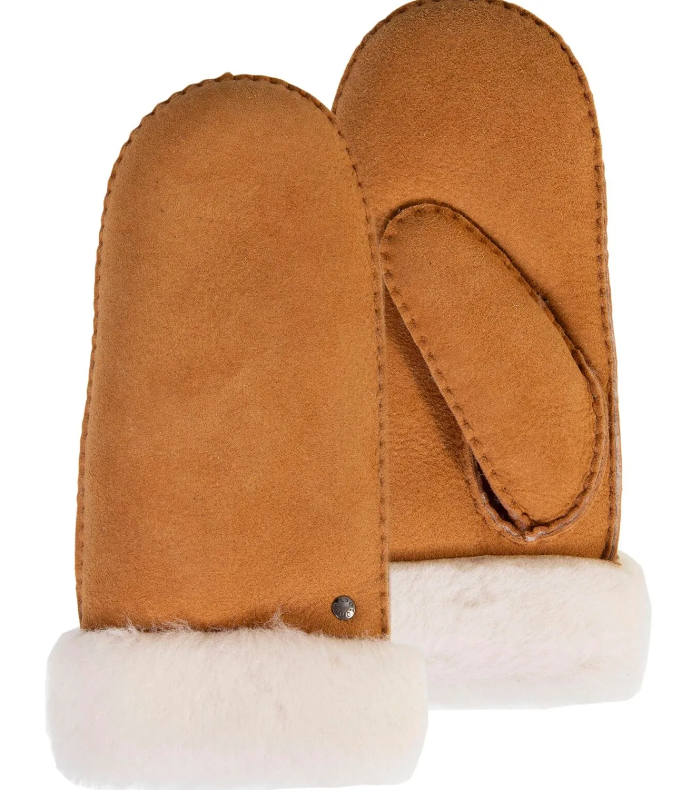 ISOTONER Warme leren dameswanten Caramel brown Sale