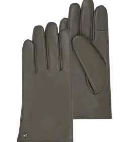 ISOTONER Warme leren handschoenen voor dames khaki Hot