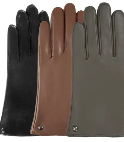 ISOTONER Warme leren handschoenen voor dames khaki Hot
