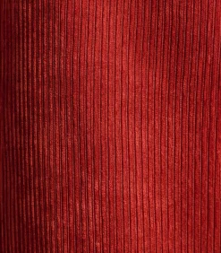 La Fée Maraboutée Wijde cropped broek van terracotta ribfluweel red Best