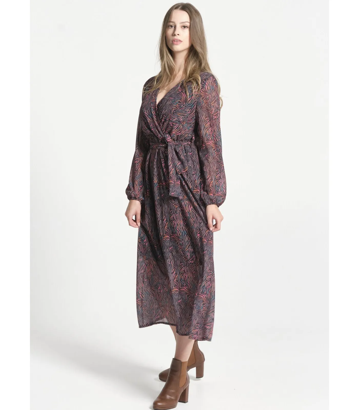 J&JOY Wikkeljurk met lange mouwen multicolor Clearance