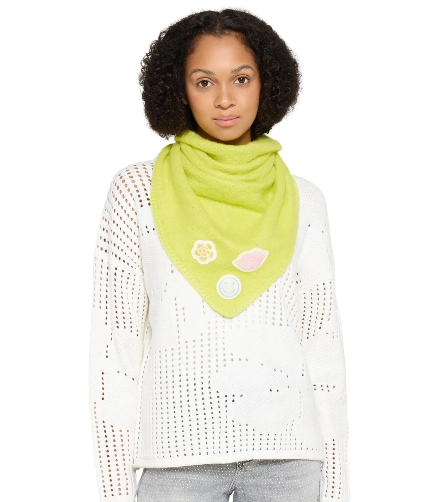 Cartoon Wintersjaal yellow New