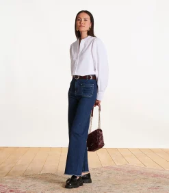 La Fée Maraboutée Wit katoenen shirt met lange mouwen white Clearance