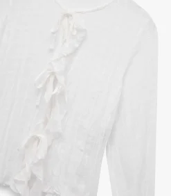 Koton Witte Blouse Met Lange Mouwen En Volants white Hot