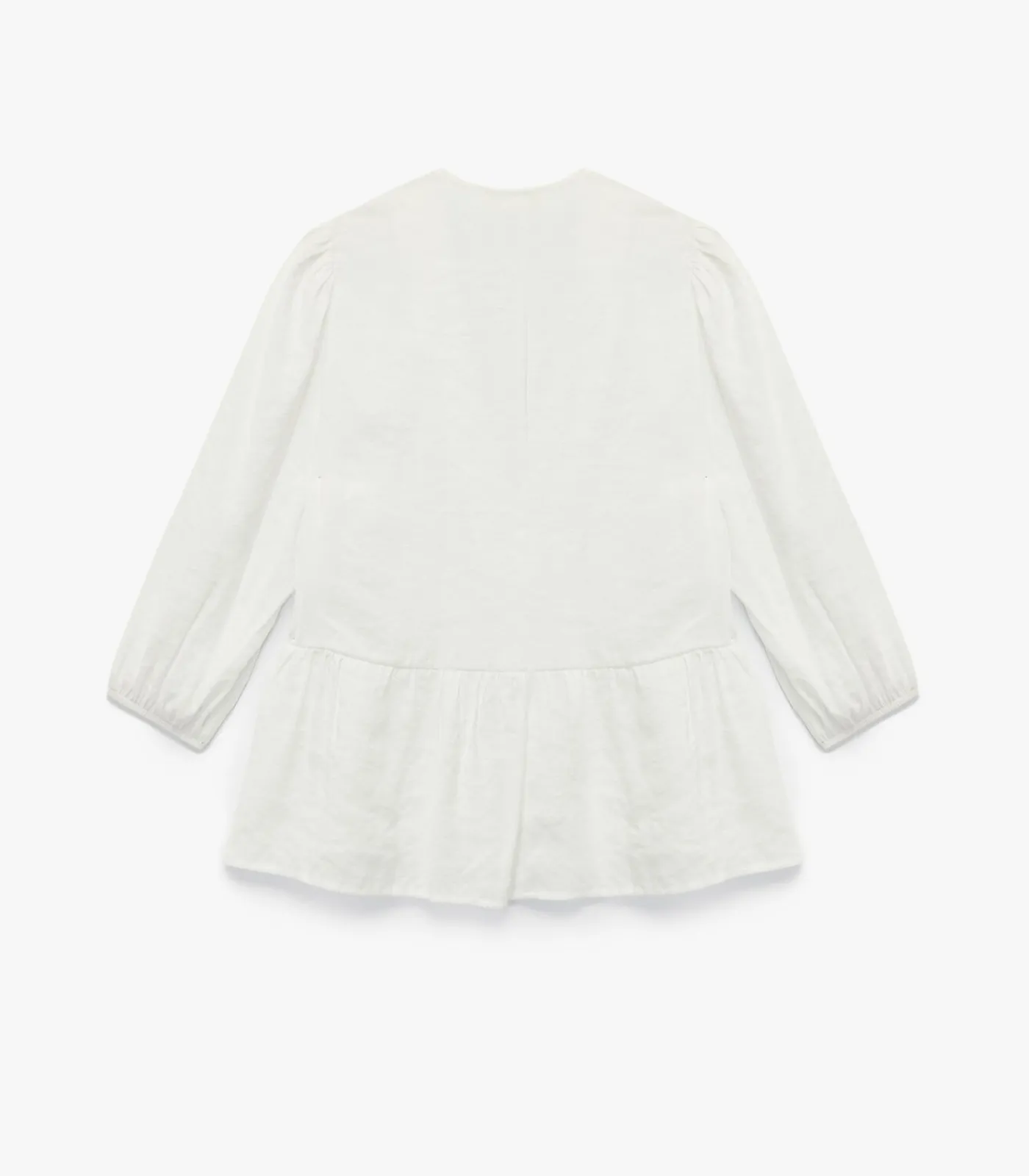 Koton Witte Blouse V-hals 3/4 Mouwen Peplum white New