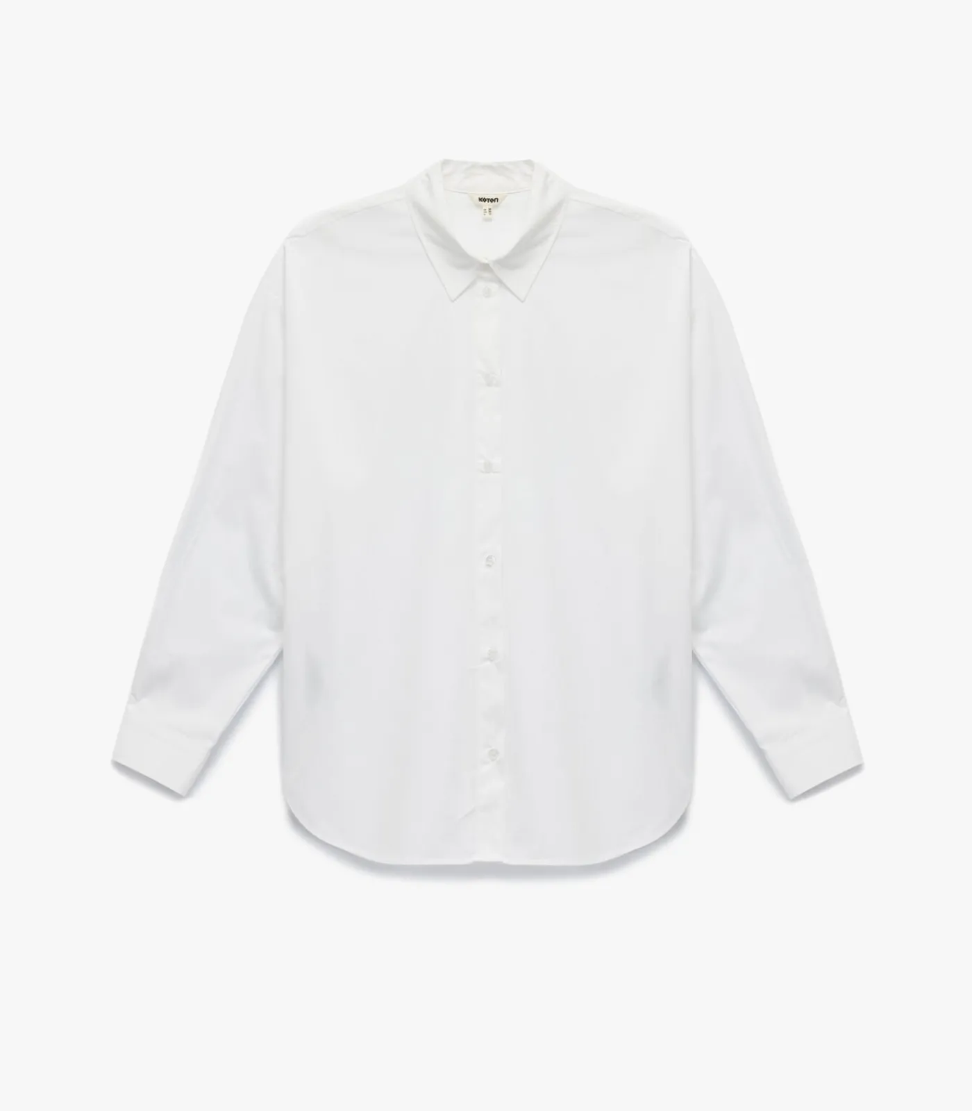 Koton Witte Katoenen Blouse Lange Mouwen white New
