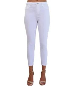 BLEU D'AZUR YONA - WITTE JEANS MET IKAT-STRASS-STEENTJES white Sale