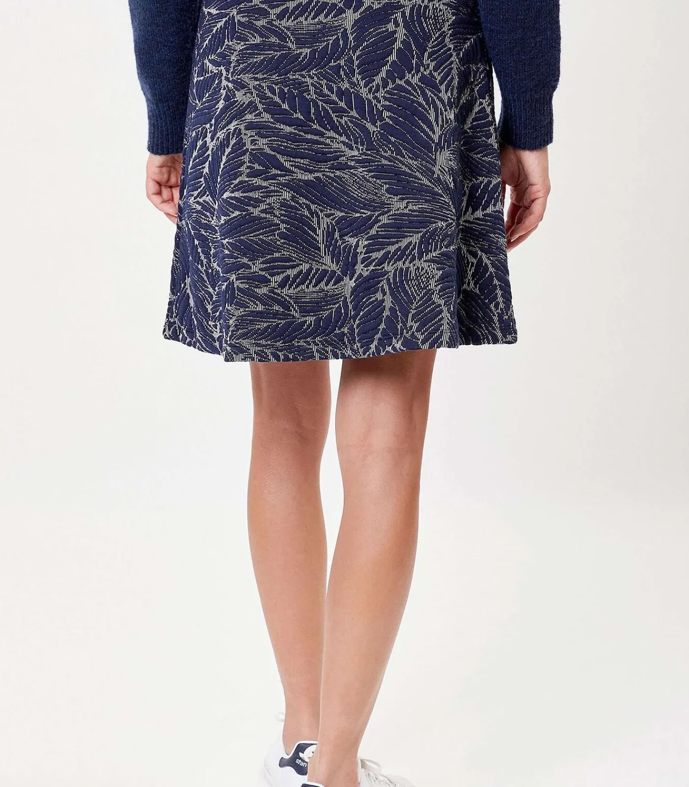 La Fiancée Zacht gebreide trapeze rok SIGRUN darkBlue Outlet