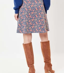 La Fiancée Zacht gebreide trapeze rok SIGRUN blueJeans