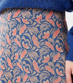 La Fiancée Zacht gebreide trapeze rok SIGRUN blueJeans