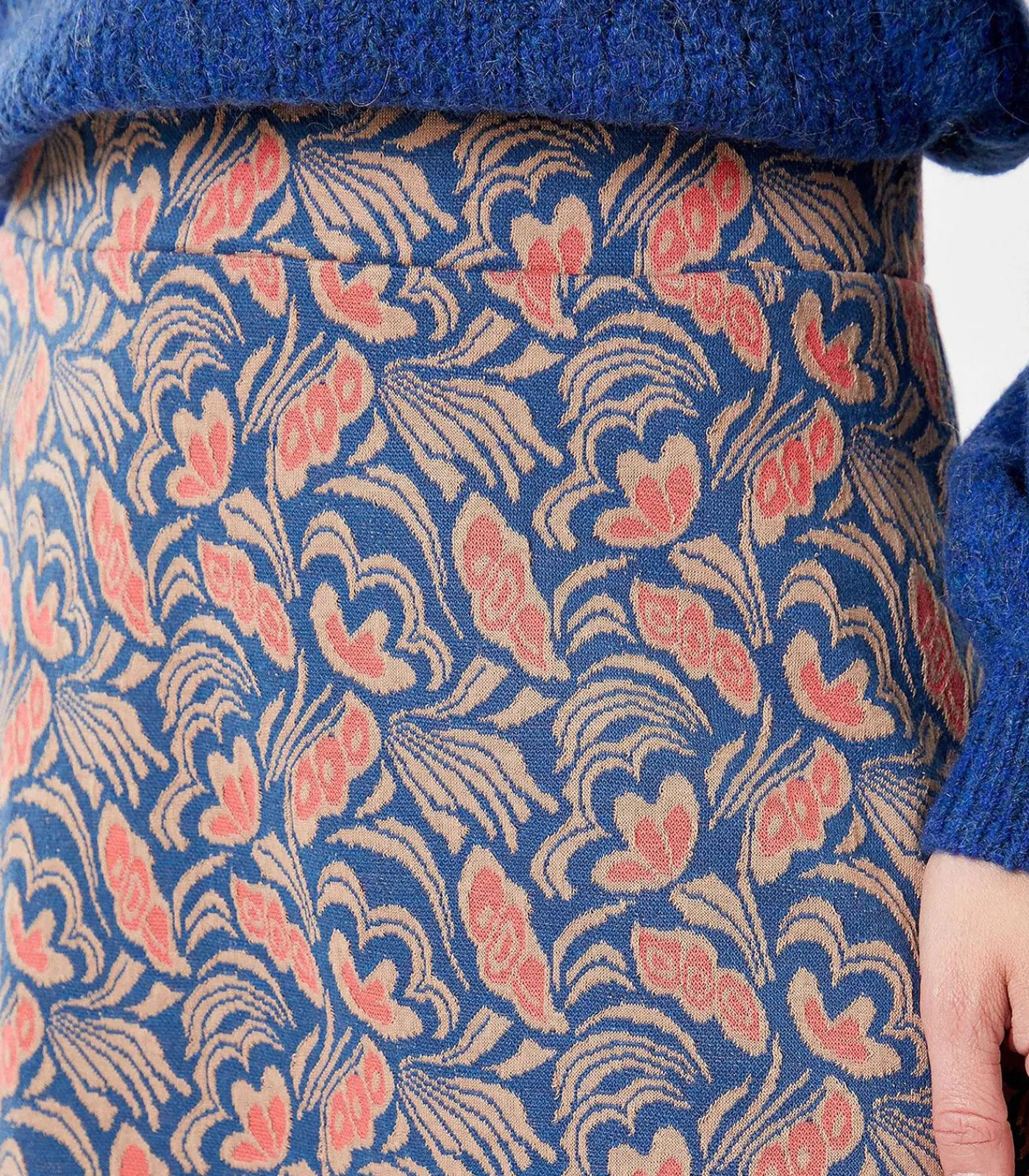 La Fiancée Zacht gebreide trapeze rok SIGRUN blueJeans