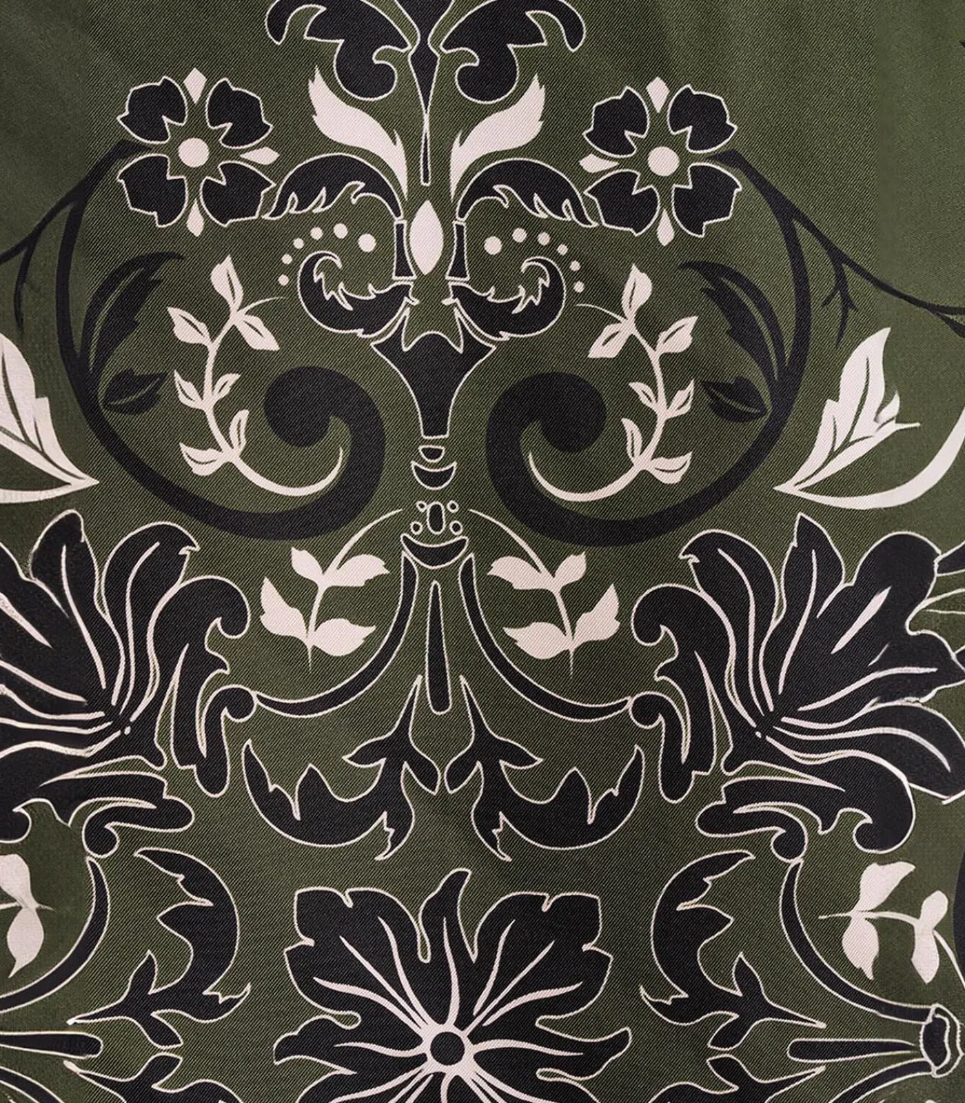 La Fée Maraboutée Zijde sjaal met kaki bandana print khaki Sale