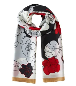 V1969 Zijden stola Fiore Rosso black Sale