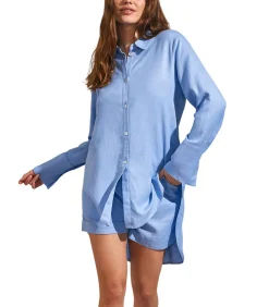 SELMARK Zomerset shirt shorts met lange mouwen COMPLEMENTOS blue Outlet