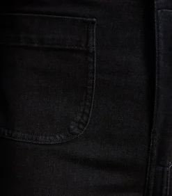 La Fée Maraboutée zwart bootcut jeans van organisch katoen multicolor Best